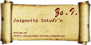 Zsigovits István névjegykártya