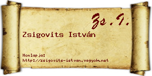 Zsigovits István névjegykártya