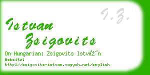 istvan zsigovits business card